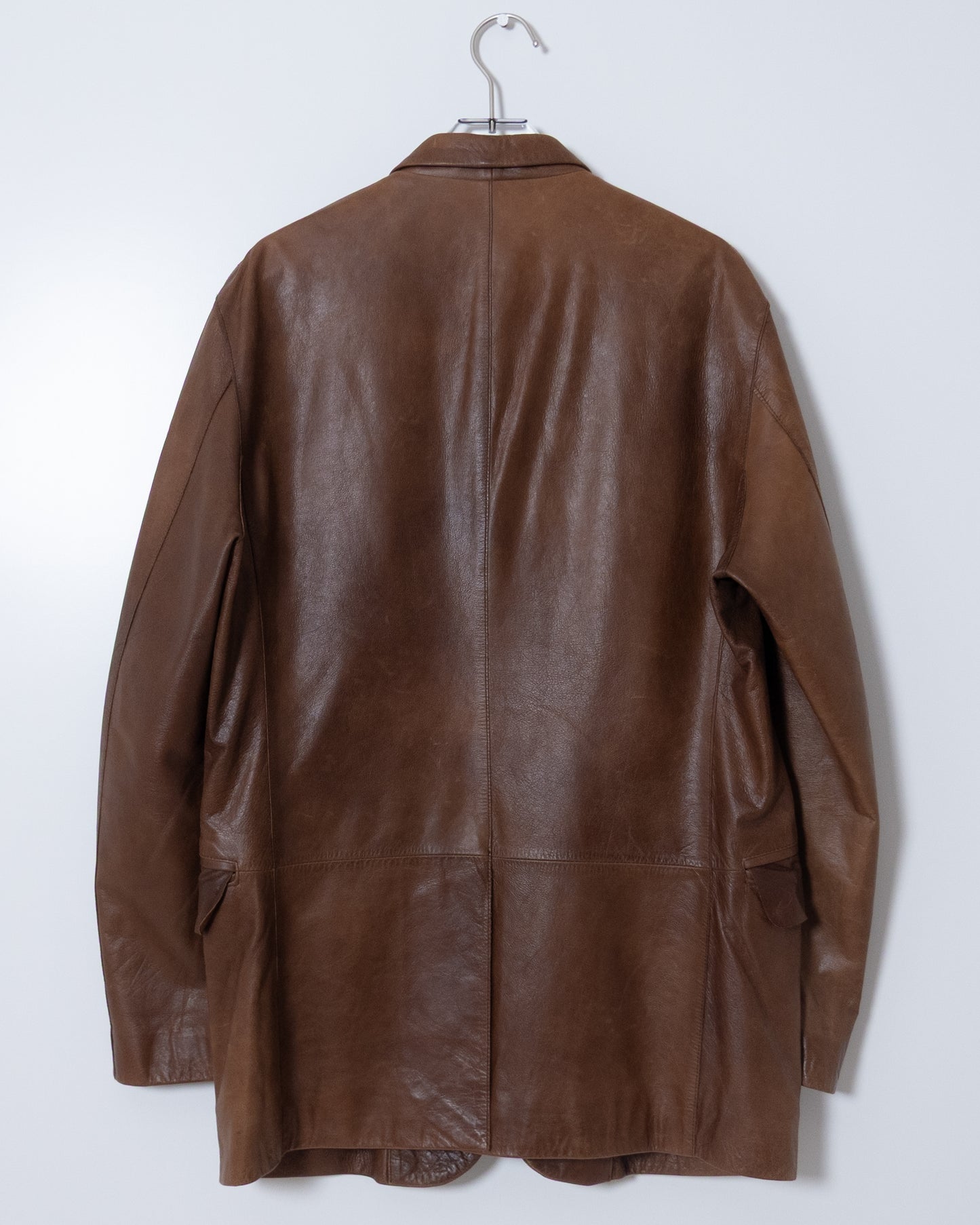 “DKNY” leather tailored jacket
