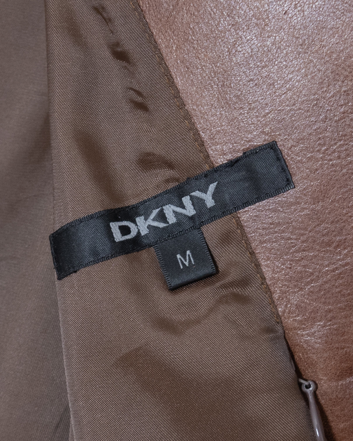 “DKNY” leather tailored jacket