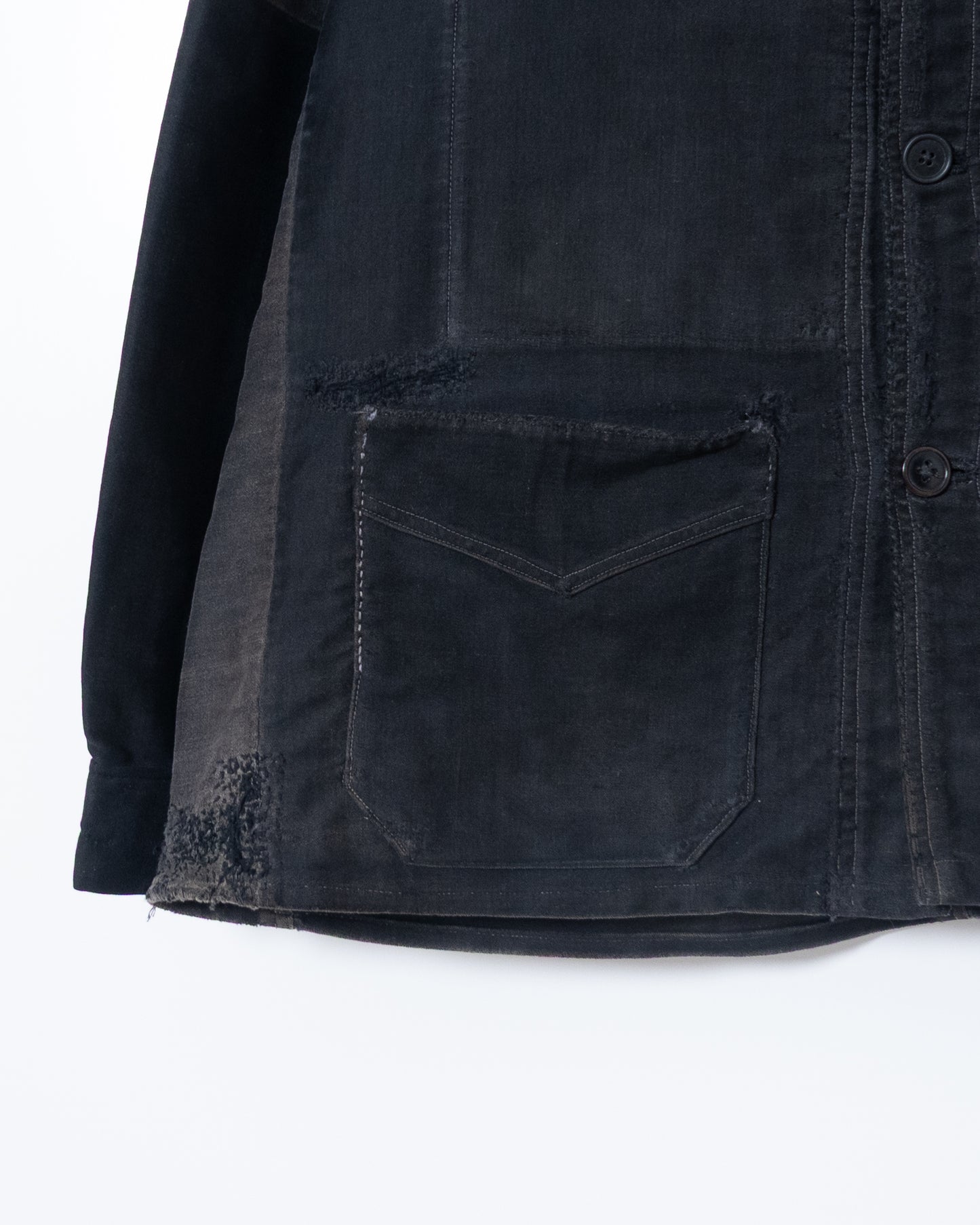 vintage amazing repaired moleskin jacket