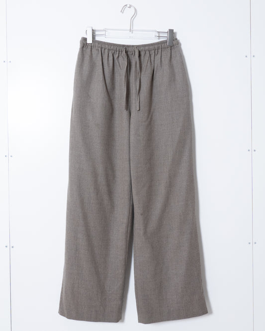 "eskandar" wide wool easy pants