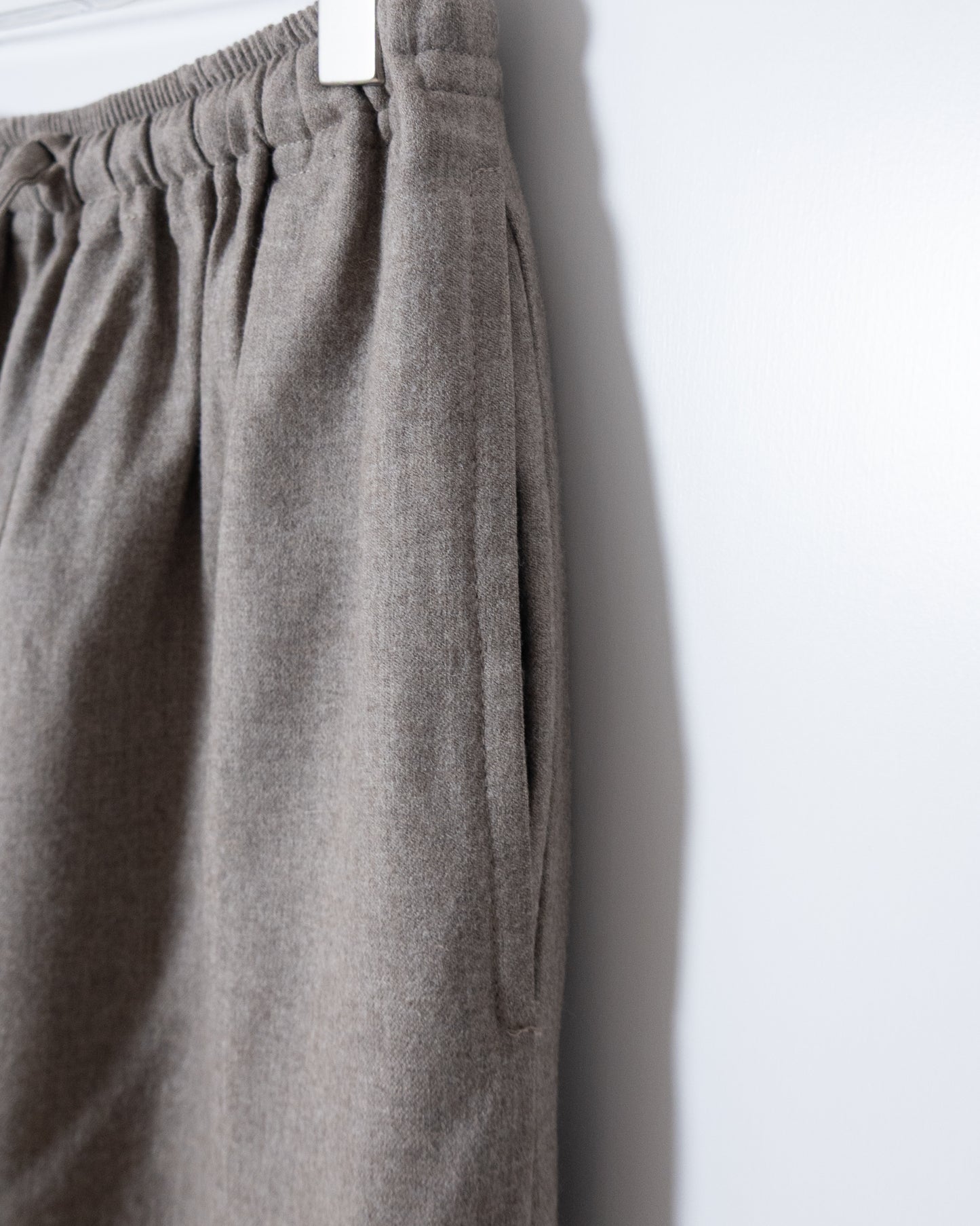 "eskandar" wide wool easy pants