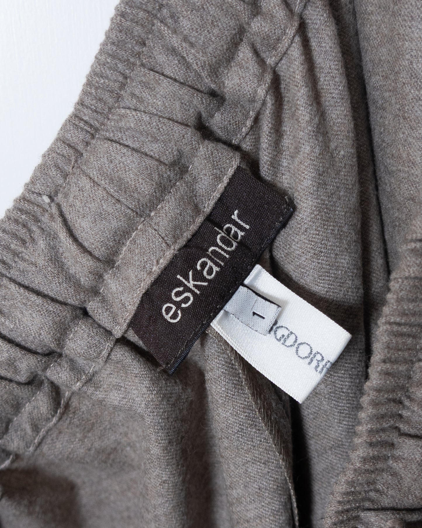 "eskandar" wide wool easy pants
