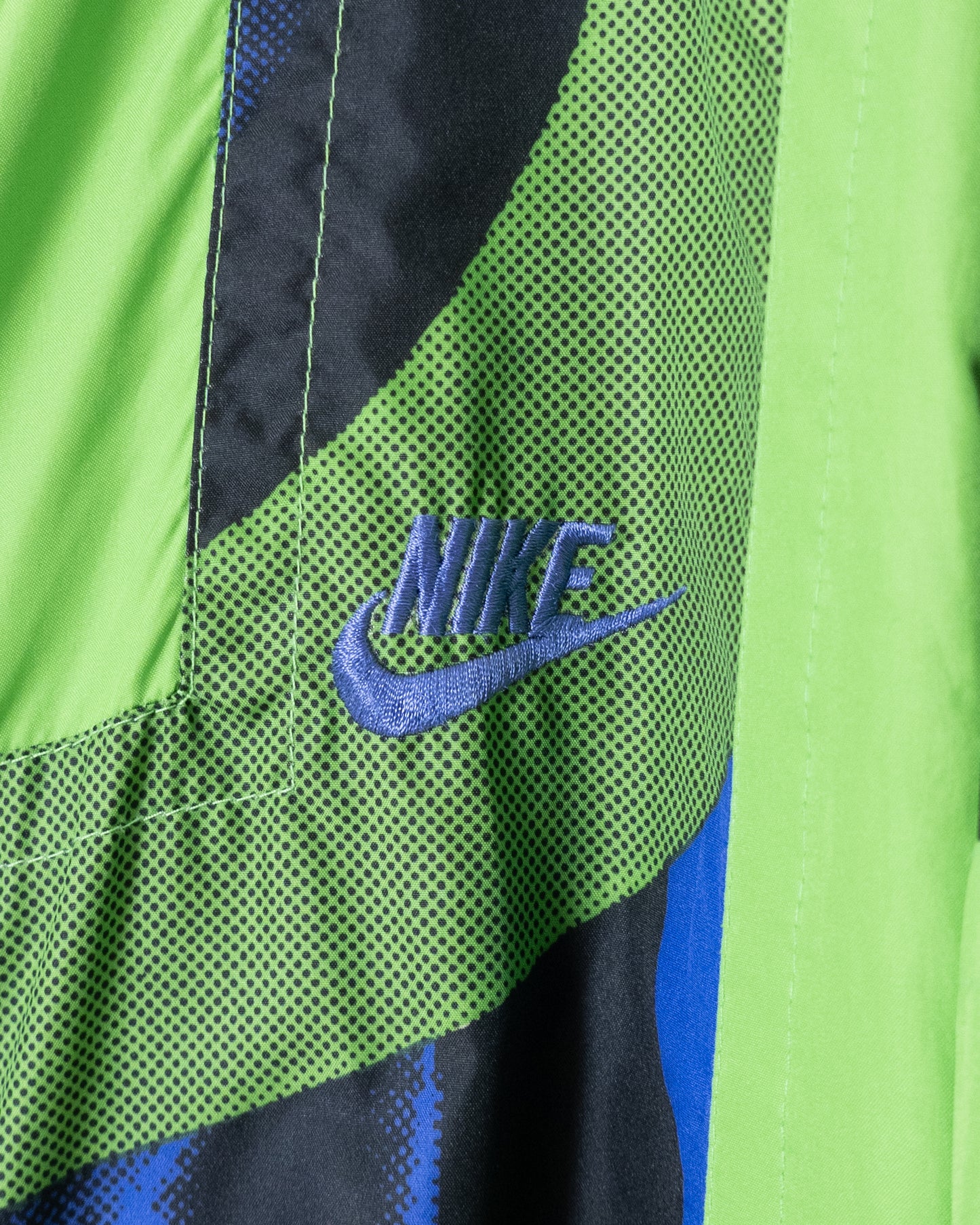 "NIKE" all over pattern nylon hooded jacket