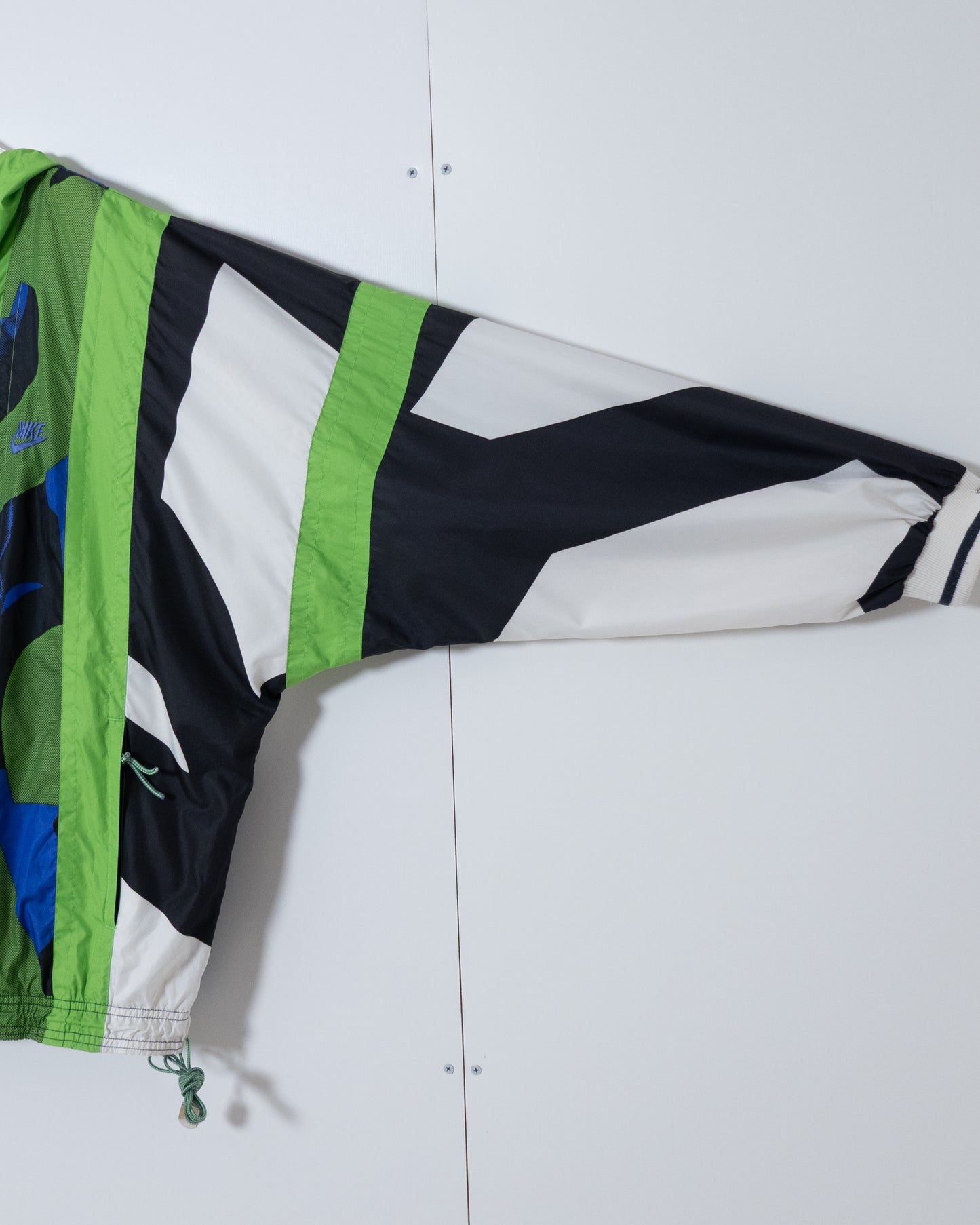 "NIKE" all over pattern nylon hooded jacket