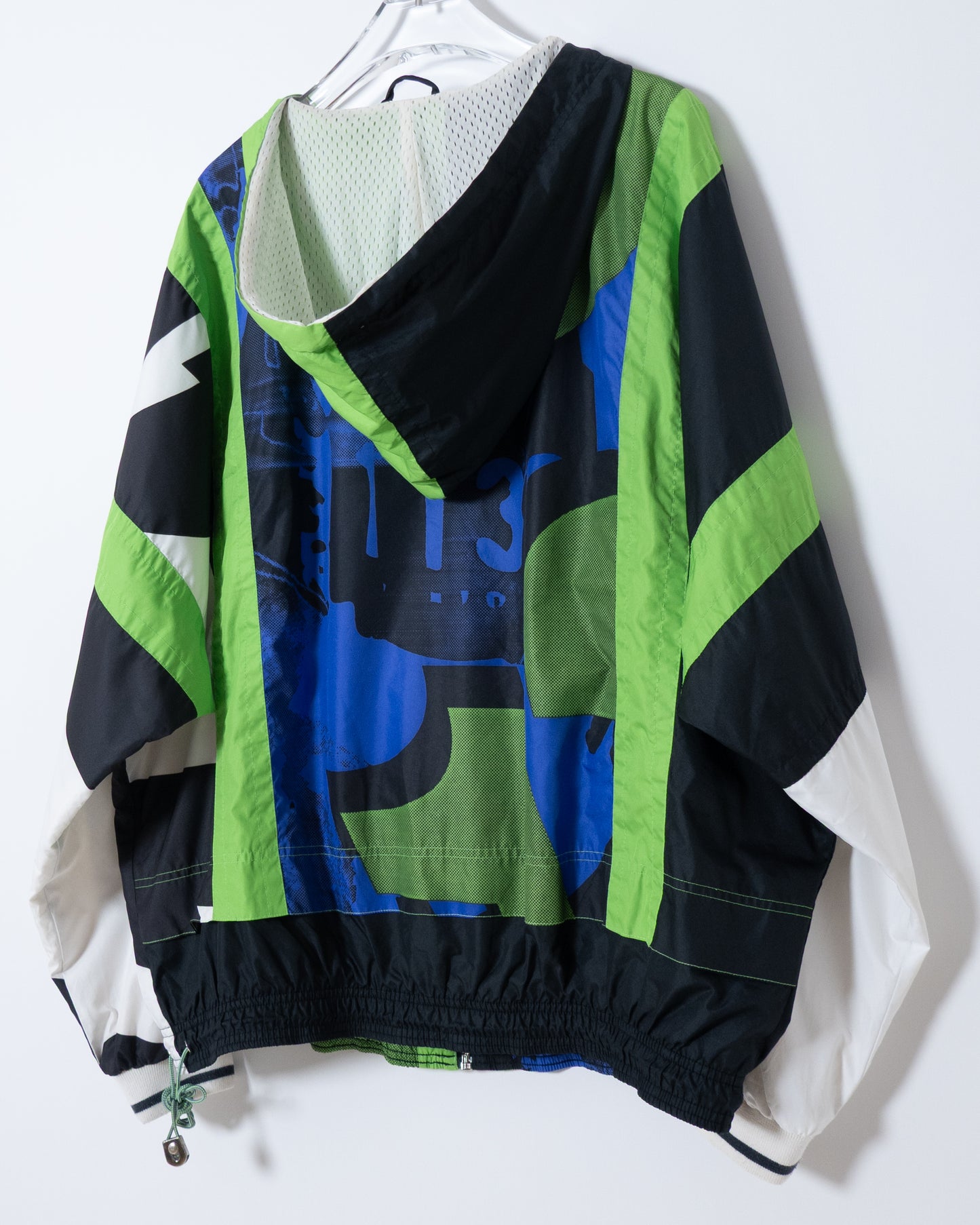 "NIKE" all over pattern nylon hooded jacket