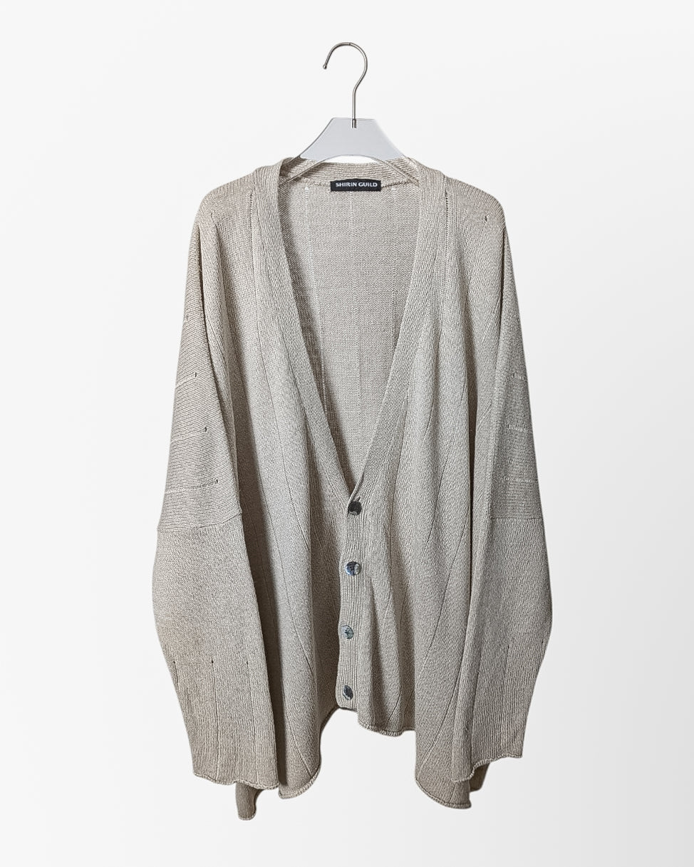 "SHIRIN GUILD" linen x silk cardigan