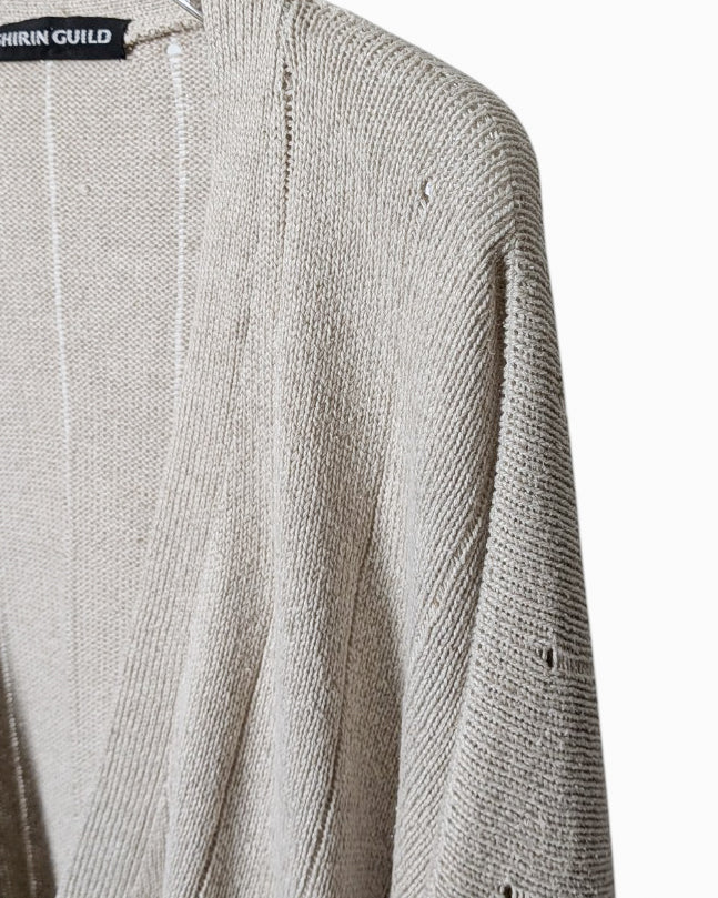 "SHIRIN GUILD" linen x silk cardigan