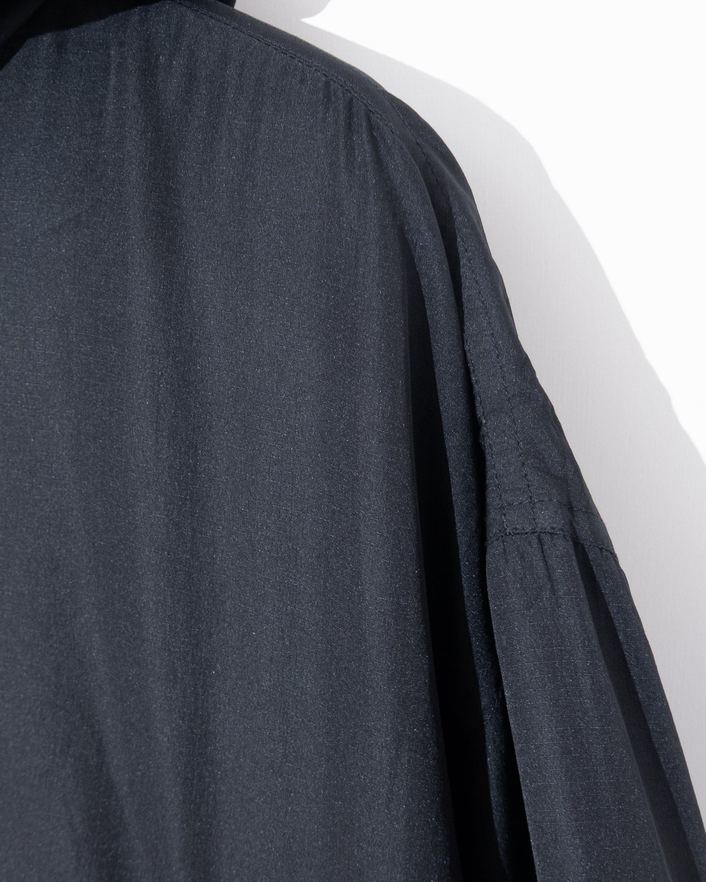 Diagonal zip anorak hoodie